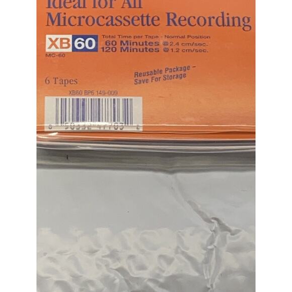 Olympus Microcassette Tapes XB60 6 Pk MC-60, 1 tape missing reusable package - Picture 7 of 9